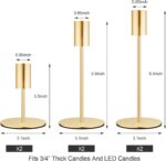 zeochyni Set of 6 French Gold Taper Candle Holders Candlestick Holders, Decor Ca... - Image 4