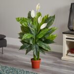 Nearly Natural 42in Artificial Peace Lily Spathiphyllum, Real Touch Silk Plant F... - Image 4