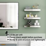 SHYFOY Mirrored Floating Shelves for Wall, Set of 3 Glass Wall Mounted Shelves f... - Image 5
