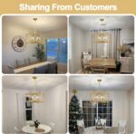 25" Modern Gold Chandelier for Dining Room, No Assembly Required Gold Dining Roo... - Image 5