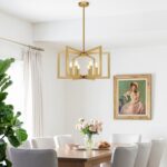 25" Modern Gold Chandelier for Dining Room, No Assembly Required Gold Dining Roo... - Image 8