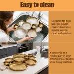 Cluster of 9 Round Serving Bowls, on an Elegant 22-Inch Gold Tray Perfect for Sn... - Image 6