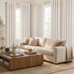 MIULEE Thick Linen Curtains 72 Inches Length 2 Panels Nautral Light Filtering fo... - Image 6