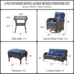 Belord 6 Piece Patio Conversation Sets - Wicker Patio Furniture Sets with Outdoo... - Image 3