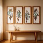 3D Wooden Framed Floral Wall Art 16 inch Ready-to-Hang Set Stylish Painting for ... - Image 3