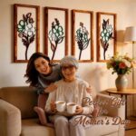 3D Wooden Framed Floral Wall Art 16 inch Ready-to-Hang Set Stylish Painting for ... - Image 5