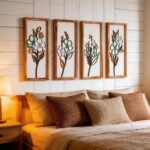 3D Wooden Framed Floral Wall Art 16 inch Ready-to-Hang Set Stylish Painting for ... - Image 6