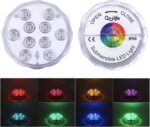 Qoolife Submersible LED Lights Remote Control Battery Powered, RGB Multi Color C... - Image 4