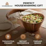 Extra Large Wooden Salad Bowl - Acacia 12” Multi-Purpose Wood Bowls - Decorative... - Image 5