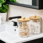 Le'raze 1 Gallon Glass Canister Set for Kitchen Counter with Airtight Bamboo Lid... - Image 4