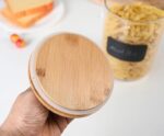Le'raze 1 Gallon Glass Canister Set for Kitchen Counter with Airtight Bamboo Lid... - Image 6