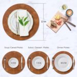 ADRIMER Placemats, Heat Resistant Round Placemats Set of 8 Washable, Waterproof ... - Image 4
