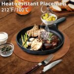 ADRIMER Placemats, Heat Resistant Round Placemats Set of 8 Washable, Waterproof ... - Image 5