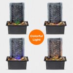 Tabletop Fountain Indoor Waterfall Rock Fountain LED-Lights Water Feature Waterf... - Image 4