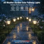 XMCOSY+ Solar Lights Pathway Outdoor - 2 LED Modes 10/25 LM Solar Powered Yard G... - Image 6
