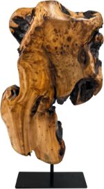 WELLAND Irregular Cedar Wood Sculpture 8.75" W x 1.75" D x 17.75" H Natural Edge... - Image 5