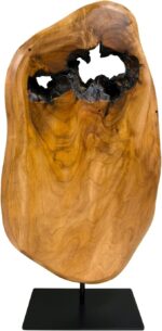 WELLAND Irregular Cedar Wood Sculpture 8.75" W x 1.75" D x 17.75" H Natural Edge... - Image 6