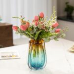 Hand Blown Glass Flower vases, Unique Glass vases, Wide Mouth vases, Small Moder... - Image 3