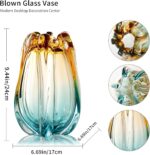 Hand Blown Glass Flower vases, Unique Glass vases, Wide Mouth vases, Small Moder... - Image 4
