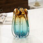 Hand Blown Glass Flower vases, Unique Glass vases, Wide Mouth vases, Small Moder... - Image 7