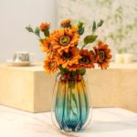 Hand Blown Glass Flower vases, Unique Glass vases, Wide Mouth vases, Small Moder... - Image 8