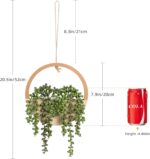 Floweroyal 2pcs Artificial Succulents Hanging Plants 12.2'' Fake String of Pearl... - Image 3