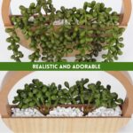 Floweroyal 2pcs Artificial Succulents Hanging Plants 12.2'' Fake String of Pearl... - Image 5