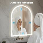 Sweetcrispy 28“×36” LED Bathroom Backlit Mirror with Lights, Arched Vanity Mirro... - Image 4