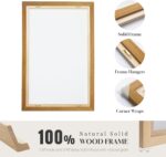 Large Framed Neutral Abstract Landscape Set of 3 Living Room Wall Art, Modern Mi... - Image 6