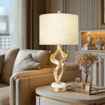 Scenekoy Sculptural Table Lamp Set of 2 with USB Ports for Bedroom Living Room, ... - Image 7