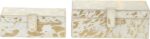 Deco 79 Leather Handmade Decorative Box Decorative Keepsake Boxes with Gold Foil... - Image 3