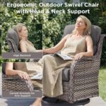 Luxury Patio Furniture Set with Fire Pit Table-10 Pieces All Weather Outdoor Swi... - Image 6