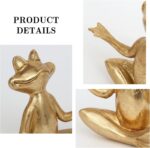 Suoedd Gold Frog Figurines Yoga Decor 3.7In Set of 3 –Frog Yoga Statues for Mode... - Image 6