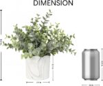 Hollyone Mini Artificial Potted Plants Fake Plants in Marble Pots, 1Pcs Plastic ... - Image 4