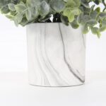 Hollyone Mini Artificial Potted Plants Fake Plants in Marble Pots, 1Pcs Plastic ... - Image 6