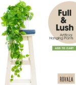 ROVALA Silk Plants for Home Decor Indoor in Pot Realistic Artificial Plants Fake... - Image 3