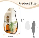 TRAHOME Irregular Asymmetrical Wall Mirror for Living Room Bathroom Entryway, Mo... - Image 5