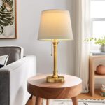 Oneach Modern Gold Brass Table Lamp Set of 2 for Bedroom Living Room 19.5'' Trad... - Image 5