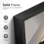Extra Large Framed Modern Abstract Wall Art for Living Room, 3 Piece Black Grey ... - Image 4