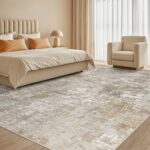 Tortania Washable 8x10 Area Rug for Living Room: Modern Abstract Neutral Large S... - Image 3