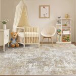 Tortania Washable 8x10 Area Rug for Living Room: Modern Abstract Neutral Large S... - Image 4