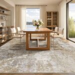 Tortania Washable 8x10 Area Rug for Living Room: Modern Abstract Neutral Large S... - Image 5