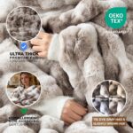 Luxury Ultra Soft Faux Fur Throw Blanket, 50x60 Inches Fluffy Plush Thick Bubble... - Image 3