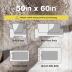 Luxury Ultra Soft Faux Fur Throw Blanket, 50x60 Inches Fluffy Plush Thick Bubble... - Image 5