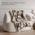 Luxury Ultra Soft Faux Fur Throw Blanket, 50x60 Inches Fluffy Plush Thick Bubble... - Image 8