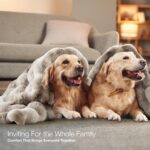 Luxury Ultra Soft Faux Fur Throw Blanket, 50x60 Inches Fluffy Plush Thick Bubble... - Image 9
