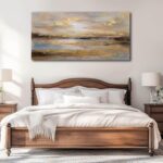 Abstract Wall Art Poster Prints Gold Art Pictures Modern Canvas Picture 24"x48" ... - Image 4