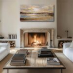 Abstract Wall Art Poster Prints Gold Art Pictures Modern Canvas Picture 24"x48" ... - Image 6