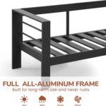 Solaste Aluminum Outdoor Couch, 3-Seat Metal Outdoor Sofa with Water-Resistant C... - Image 3