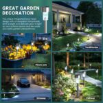 GIGALUMI Solar Lights Outdoor Waterproof, 12 Pack, Stainless Steel LED Solar Gar... - Image 3